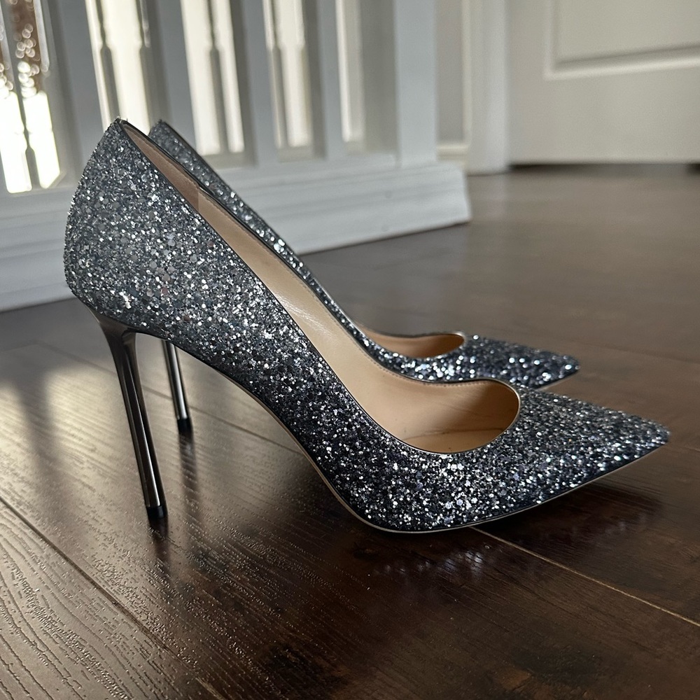 Jimmy Choo ombre glitter Romy pumps 100mm